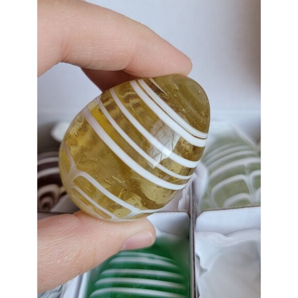 Williams Sonoma glass swirl colorful egg Easter home decor set unique - Picture 5 of 7